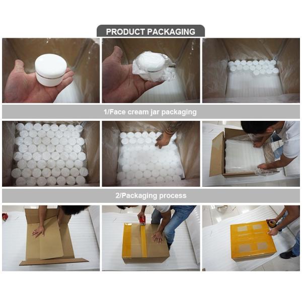 Cosmetic Food Pack 100ml 150ml 200ml 250ml 300ml Amber Pet Plastic Cosmetic Cream Jar With White Black Lid