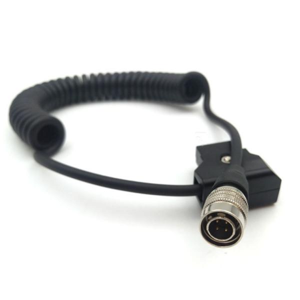 Spring Type Dtap To Hirose 4 Pin Cable , Sound Devices Cable For Zoom F8