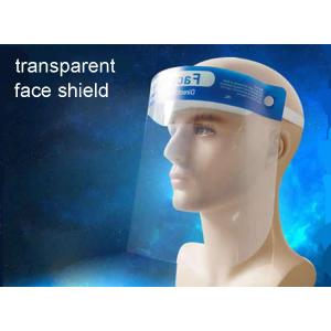 Clear plastic transparent protective face shield masks with sponge