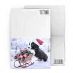 Merry Christmas Custom Lenticular Printing Greeting Card With Santa Claus 3D
