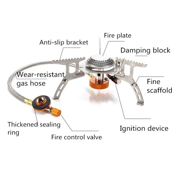 Electronic Ignition 3500W Outdoor Camping Gas Stove 18x7.5cm