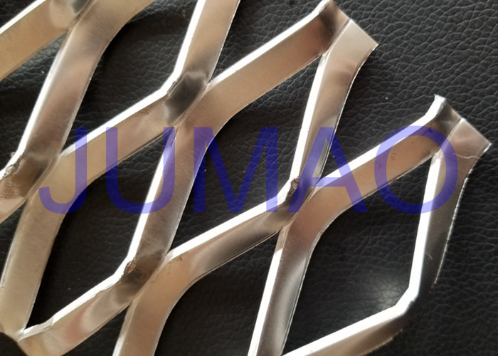 Quality Cream Expanded Metal Diamond Mesh , Square Holes Expanded Sheet Metal Mesh for sale