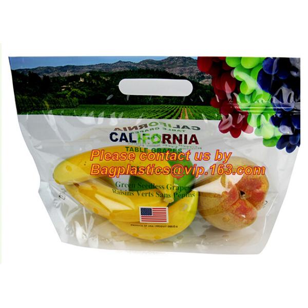 fresh fruit cherry pear package bag with breathing hole, Fruit Grape Cherry Vegetable Packing Protection Bag, Zipper Fru