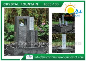 China Decoration Feng Shui Garden Fountain Granite Sculpture With Glass Column on sale