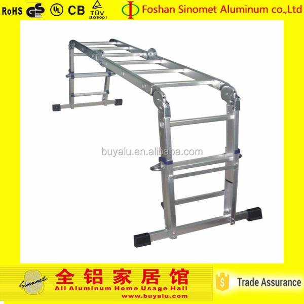Multipurpose Aluminum Step Ladder Anodized Surface Industrial Aluminum Ladder