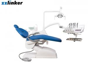 China Hydraulic Dental Chair Unit Blue Color Top Mounted 3 Memory Cushion Luxurious wholesale