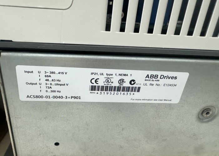 ABB ACS800-01-0040-3 + P901 Modular & Expandable AC Drive Solution Variable