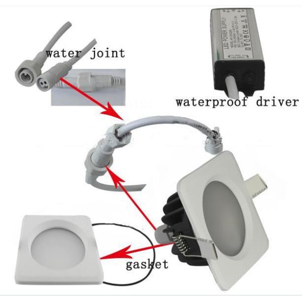 3 inch 15W square waterproof IP65 LED downlight for bathroom outdoor light CRI 80 samsung