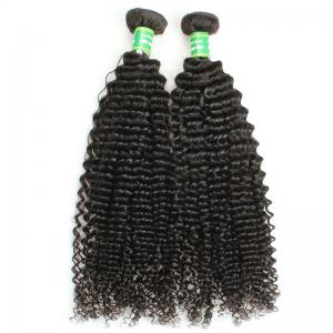 China Easy to dye  real mink virgin brazilian hair bundles, Curly malaysian hair weft wholesale