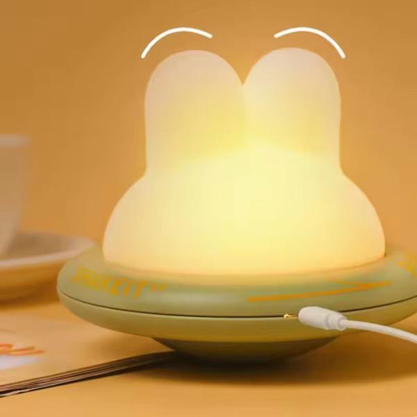 2W Rechargeable Battery Night Light Adjustable Brightness 3000K Timed Shutdown 3 Speed