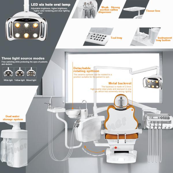 Removable Multicolor Ophthalmic Dental Chair Unit With LED Sensor Lamp