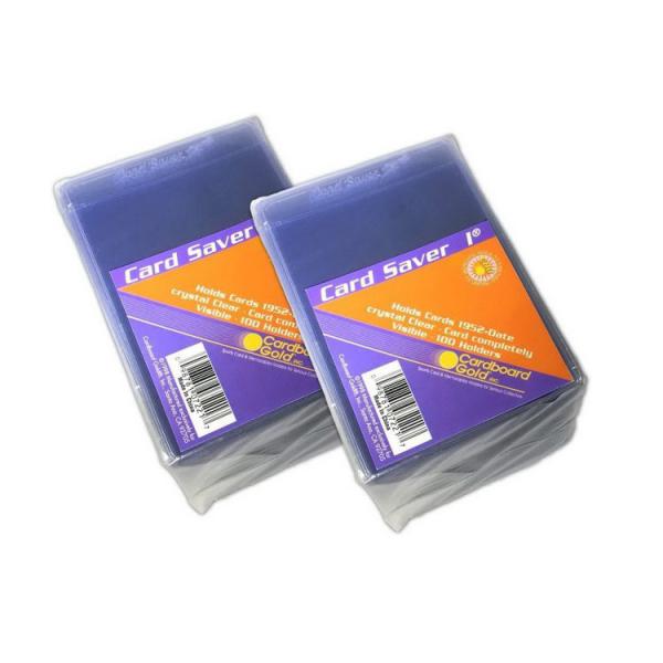 PVC 4x3in Semi Rigid Pokemon Plastic Sleeves , 50pcs Baseball Card Hard Plastic Protectors