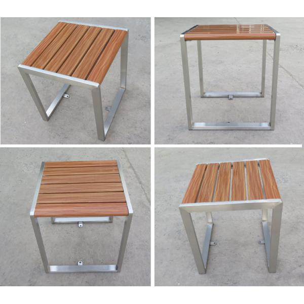460X460X510mm Metal And Wood Garden Table