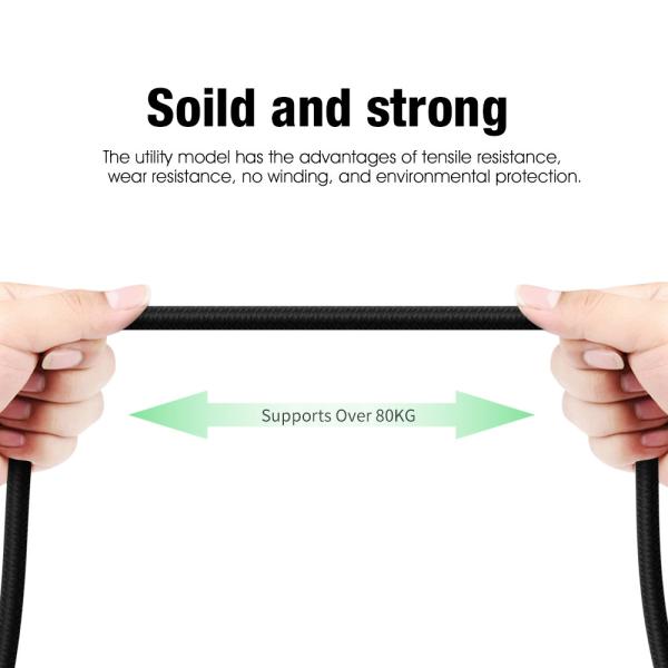 Red IPhone Lightning Cable Car Charger Nylon Braided With 8 Pin Connector