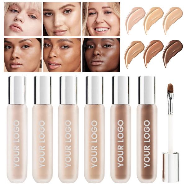 Longwear Concealer Custom Your Logo Full Coverage Face Makeup Matte Finish Liquid Creamy Concealer Foundation