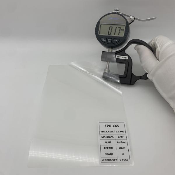 Anti Scratch 6.5MIL TPU Gloss Paint Protection Film Self Healing Without Heat