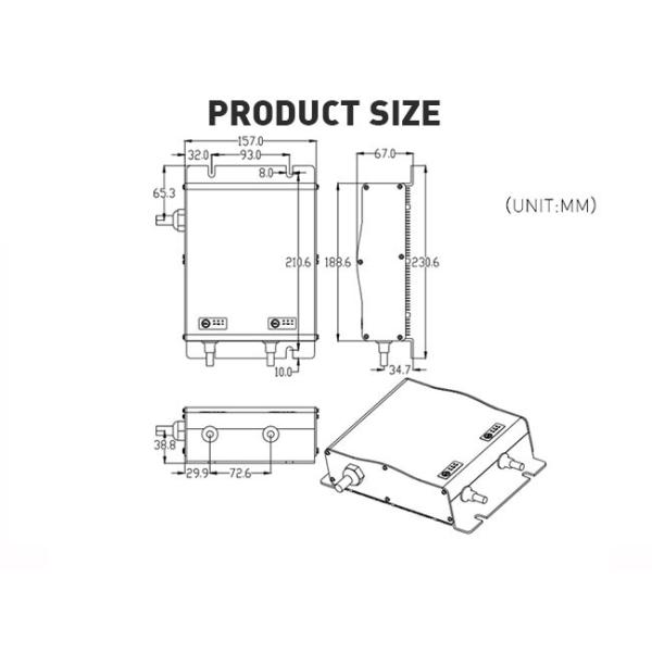 IP65 12V 10A 2 - Bank Lithium Ion Battery Charger Customized Logo
