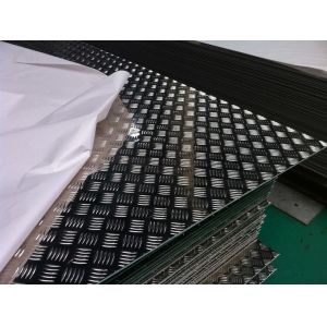 China Non Slip 6061 T6 Five Bars 2mm Aluminium Checker Plate wholesale