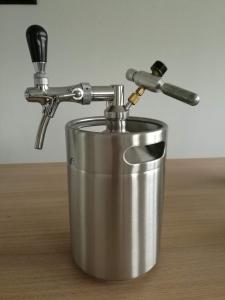 China 5L mini beer keg , with mini coupler and tap, for serving beer in bar table. home brew wholesale