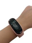 Rectangle Pink Silicone Wearable Step Tracker Simple Wrist Pedometer