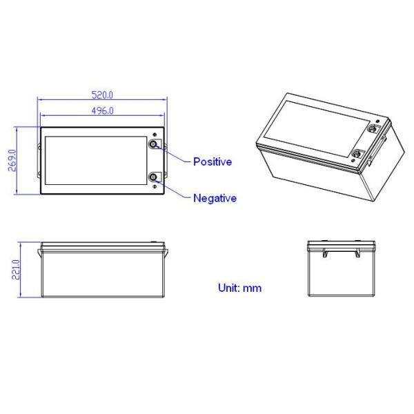 RV Camper 12 V 300AH LiFePO4 Rechargeable Battery High Capacity max 4S4P