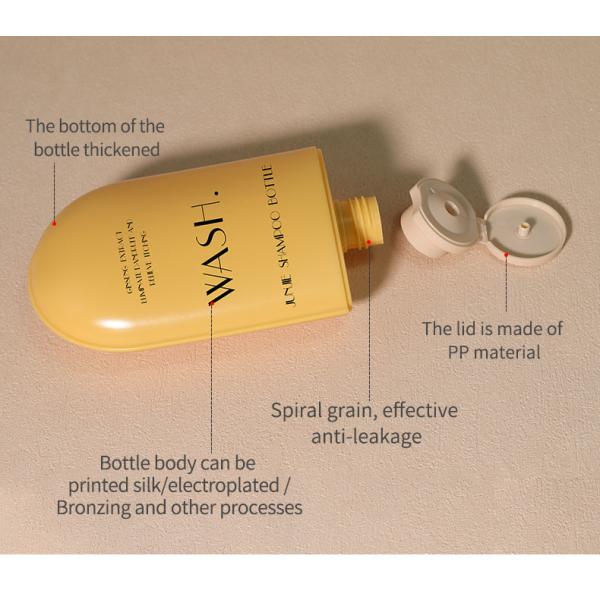 Customized 350ml 250ml HDPE Plastic Special Shampoo Bottle Wholesale Eco-Friendly Body Wash Pump Bottle