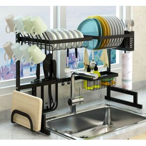 China Flexible Adjustable Kitchen Rack for Dish Drying OEM 85x30x52cm wholesale
