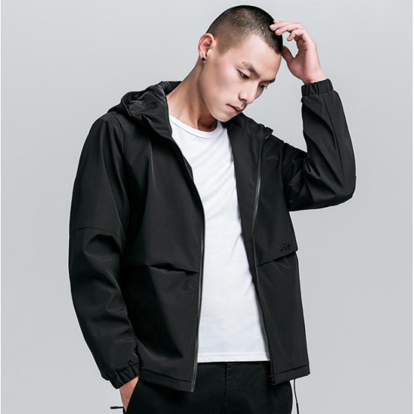 Outdoor Casual Mens Flight Jacket Sportswear Hooded Plus Size Eco Friendly