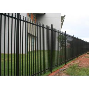 Tubular 7ftx8ft Ornamental Metal Fence Panels Fadeless