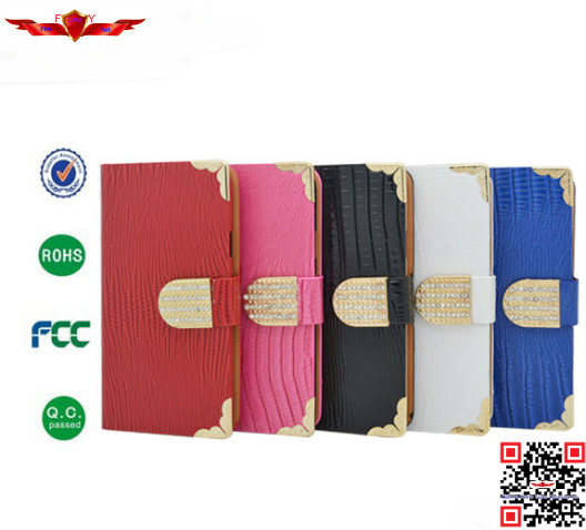 Newest 100% Qualify Luxury Genuine Crocodile Leather Wallet Cover Cases For HTC ONE M8