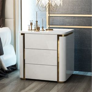 China Solid Wood Light Luxury Hotel Bedside Table wholesale