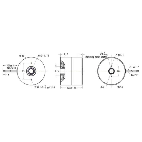 1.5N.M DC Motor Brake Electromagnetic 353g Weight 8.1K/W Thermal Resistance
