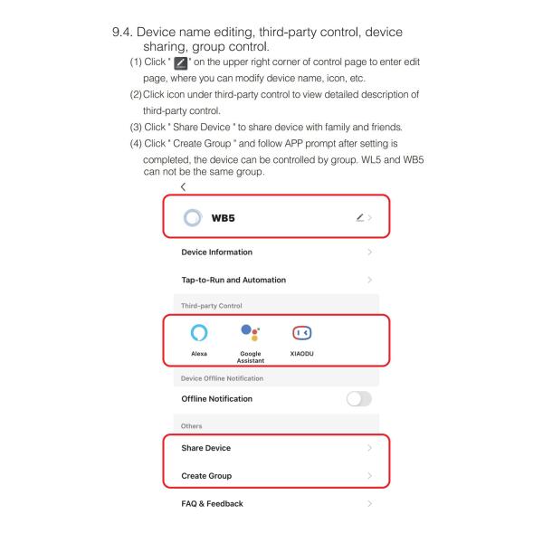 WB5 Controller LED Strip Light Parts 5CH RGB RGBW CCT Dimmer Controller