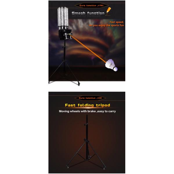 S3025 Shuttlecock Badminton Feeder Machine Beginner Level Speed Adjustable