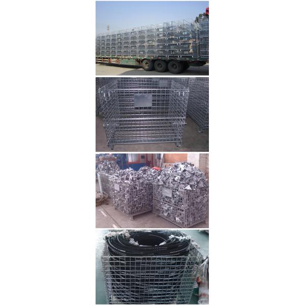 0.6T Pallet Storage Cages Odm Metal Roll Cage With Wheels For Logistics