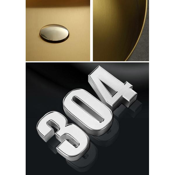 Floor Standing Round Pedestal Bathroom Sink Basin With 304 Stainless Steel Material