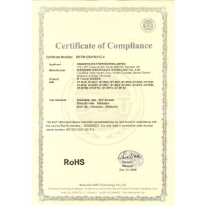 Shenzhen GreenTouch Technology Co., Ltd Certifications