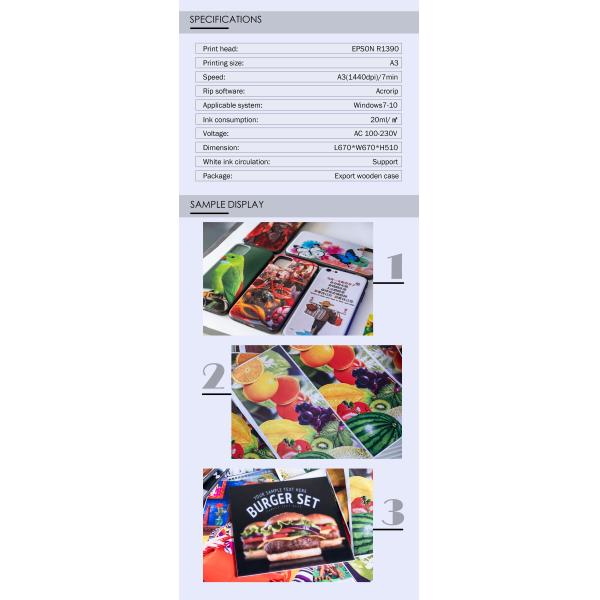 SGS Inkjet DTG T Shirt Printer A3 Digital Printing Machine For Clothes