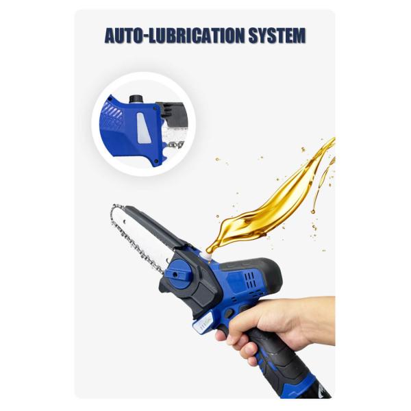 Industrial Grade Mini Li-Ion Lithium Battery Operated Electric Hand 6'' Chain Saw Garden Wood Cutting