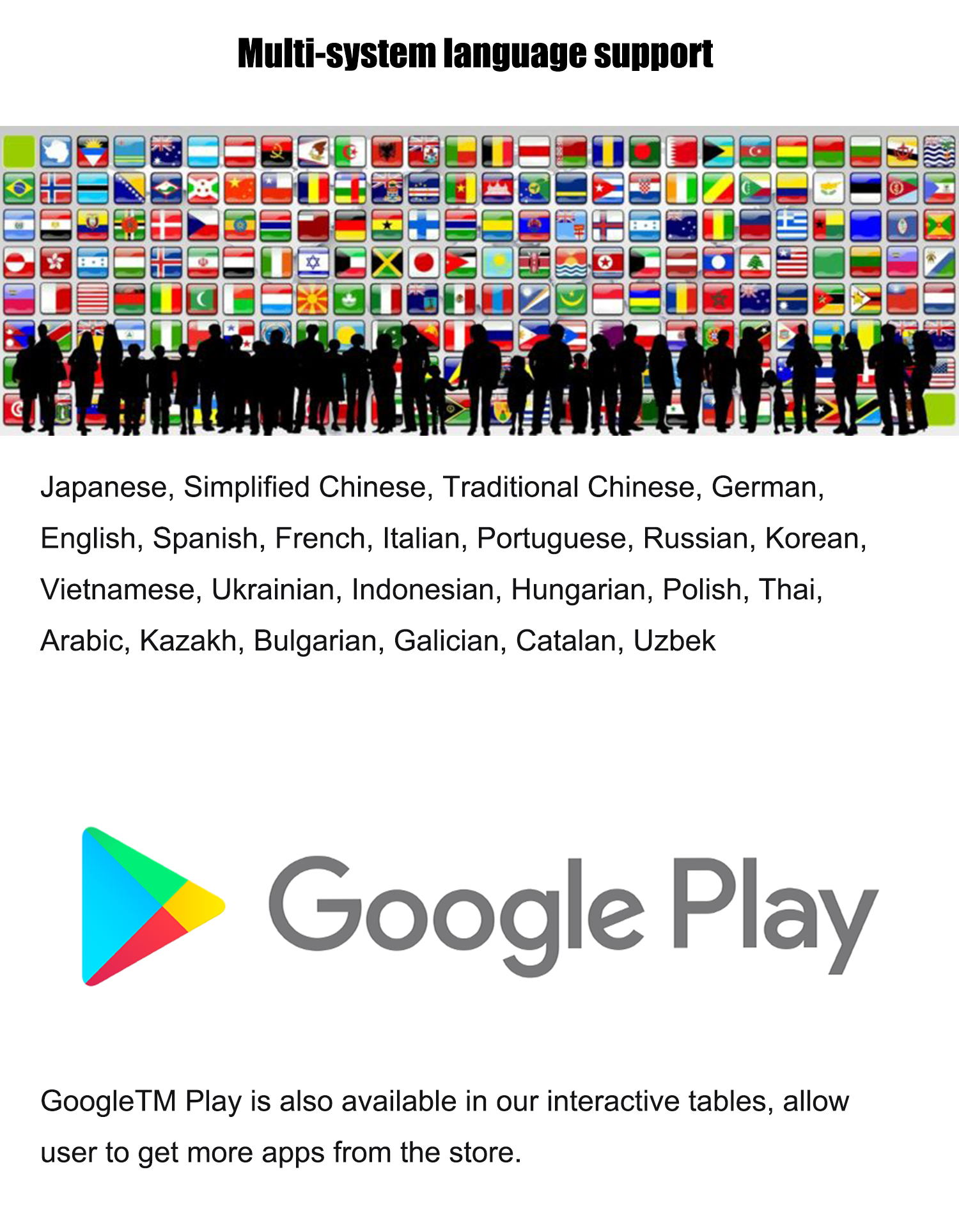 Android LCD Display 20points Touch Screen Table 32" Educational with Height Adjustable