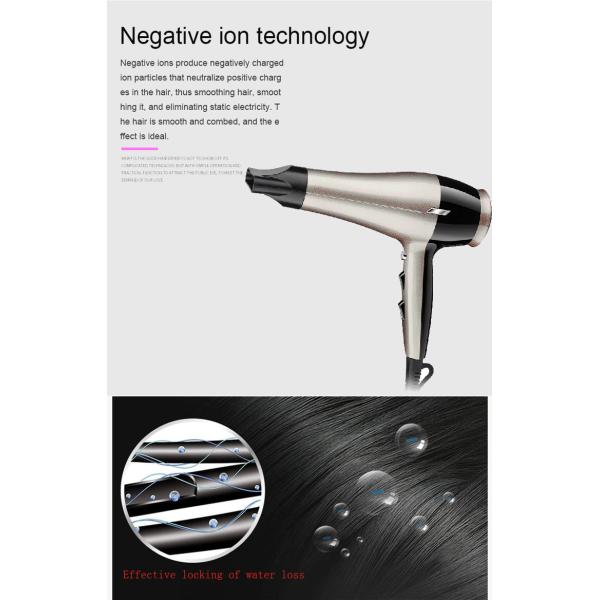 Home Use 1800W Ionic Hair Dryer With DC Motor Plastic Material