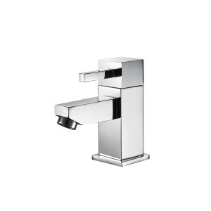 China Chrome Polished Bathroom Mixer Faucet Contemporary Single Handle wholesale