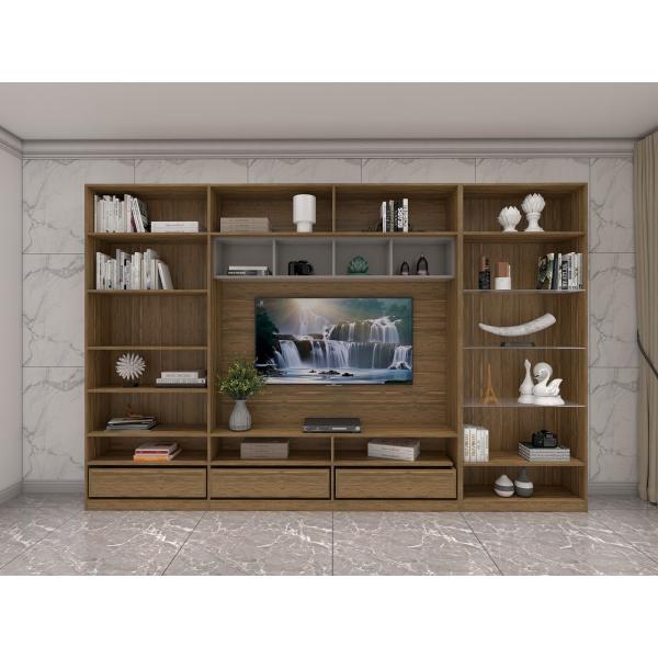 Integral Wall Cabinet Display Shelves And TV Floor Stand With tall made by china closet factory