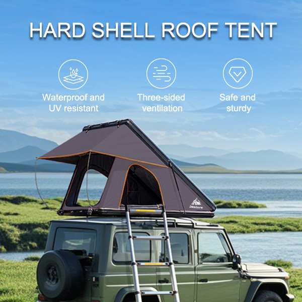 Easy To Use Clamshell Aluminium Hardshell Roof Top Tent For Car Camping