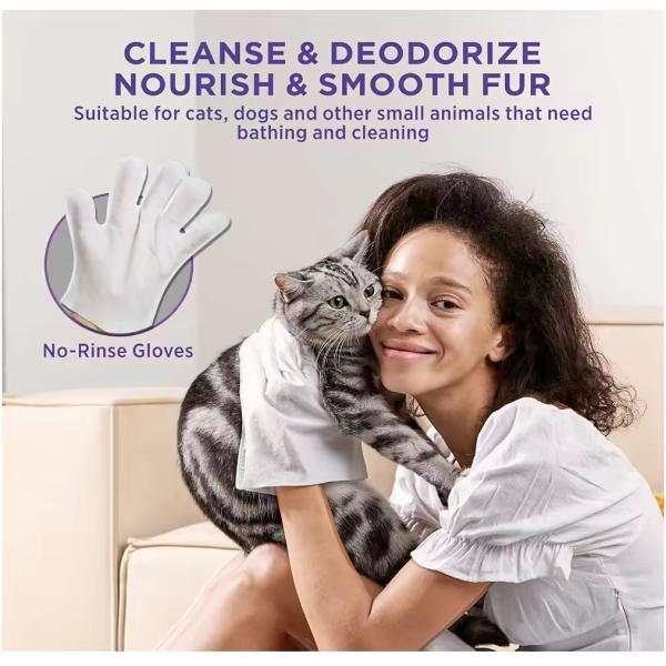 Portable Convenient Pet Cleaning Tools Non Woven Pet Wipe Gloves For Cats And Dogs