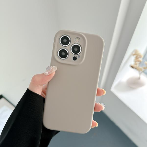 Custom Real Liquid Silicone Phone Case Microfiber Lining For IPhone 16 15