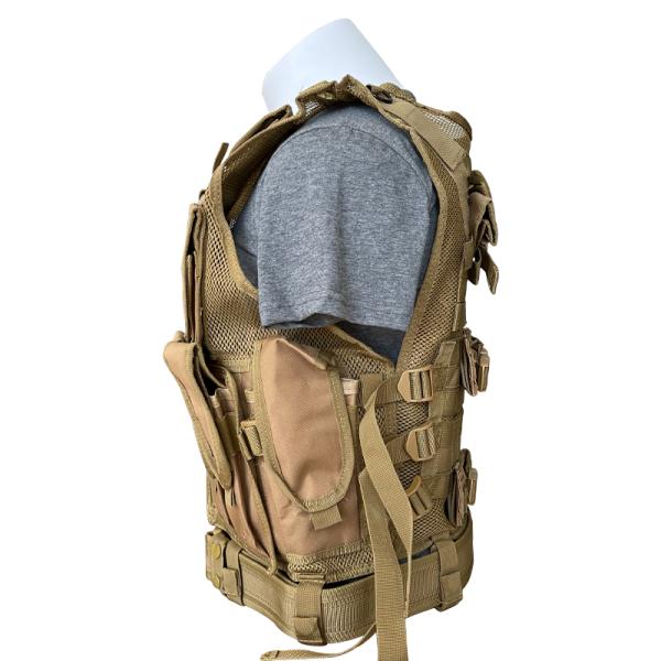 Multi-functional Khaki/Tan Protective Vest with Multiple Pouches and Mesh Liner 1.6 kg