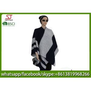 China 560g 130*130cm 100%Acrylic woven jacquard word poncho hot sale new style keep warm fashion scarf wholesale