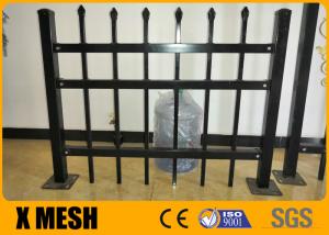 China ASTM F2589 Black Metal Ornamental Steel Fence 52 Inches wholesale