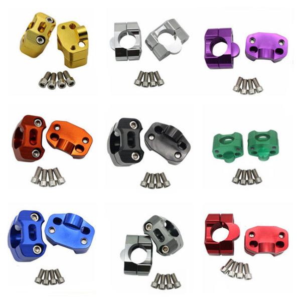 Suzuki Honda Yamaha Motorcycle Modified Parts Handlebar Riser Kit 7 / 8" 1 / 8" Universal Bar Clamps